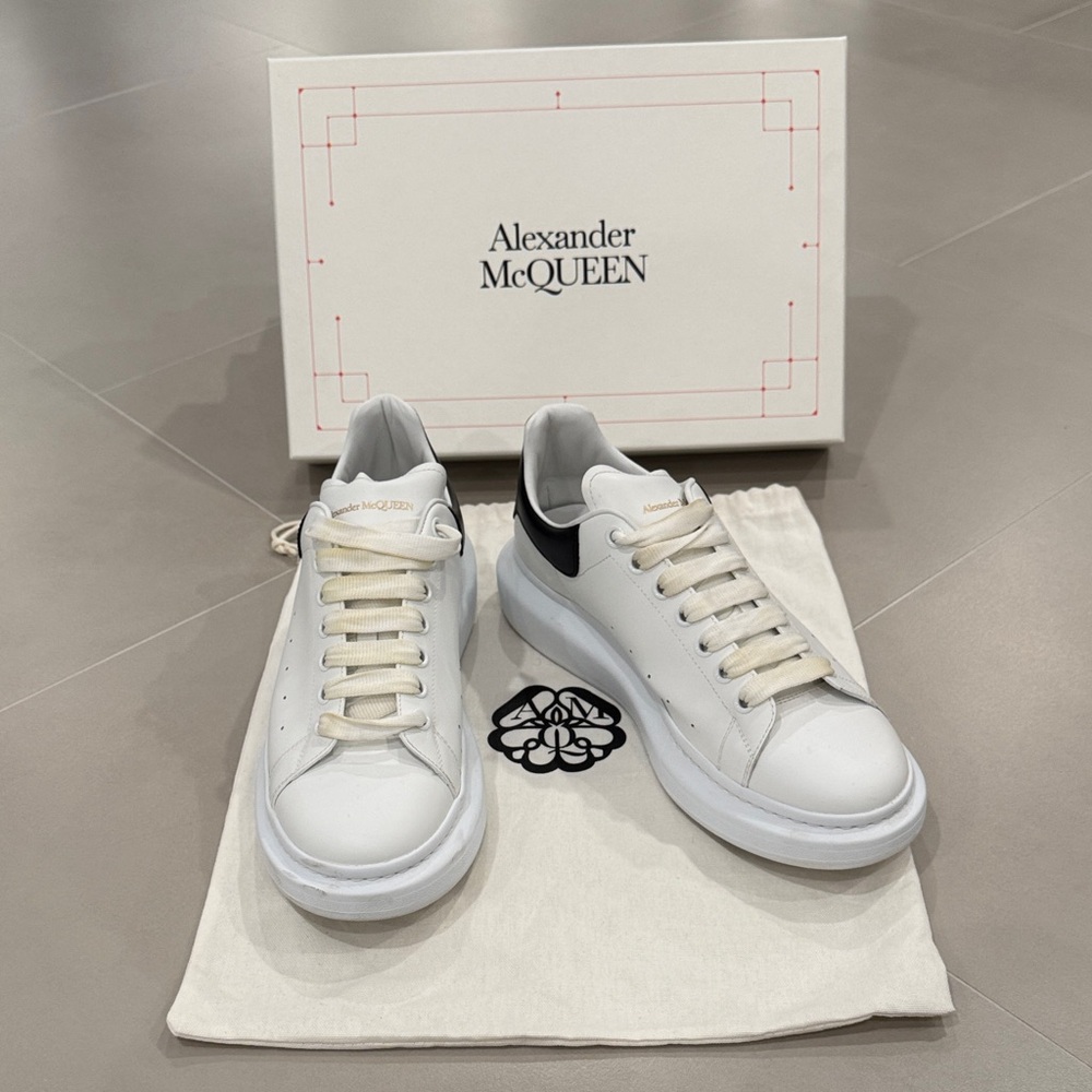 Alexander McQueen White and Black Sneakers
